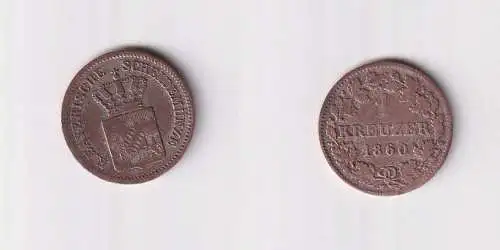 1 Kreuzer Billon Münze Bayern 1860 f.ss (158663)