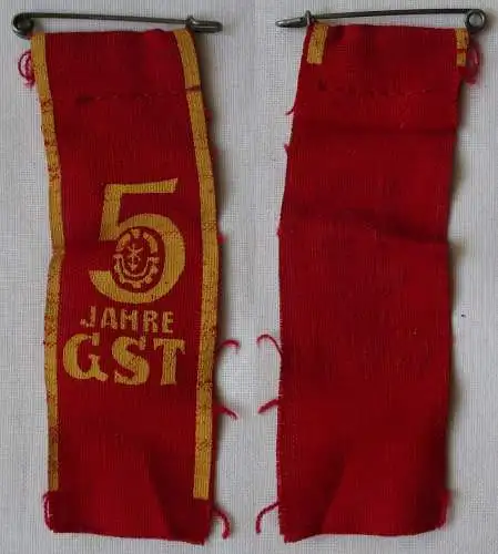 DDR Abzeichen Stoffband 5 Jahre GST Gesellschaft für Sport und Technik (164576)