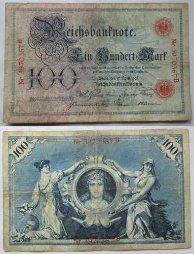 100 Mark Reichsbanknote Deutsches Reich 17.April 1903 (114932)