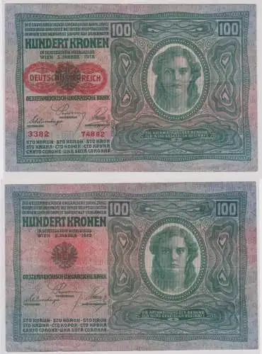 100 Kronen Banknote Österreichisch Ungarische Bank 2.1.1912 (133367)