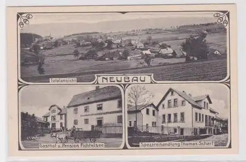 53884 Mehrbild Ak Neubau am Fichtelsee Gasthof, Spezereihandlung 1923