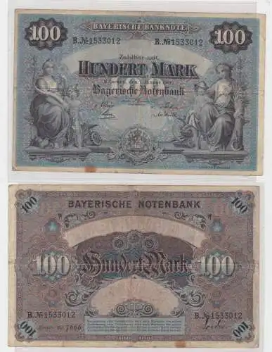 100 Mark Banknote Bayerische Notenbank München 1.1.1900 (111326)