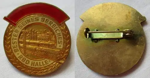 DDR Abzeichen Bester seines Bereiches Reichsbahn Direktion RBD Halle (133929)