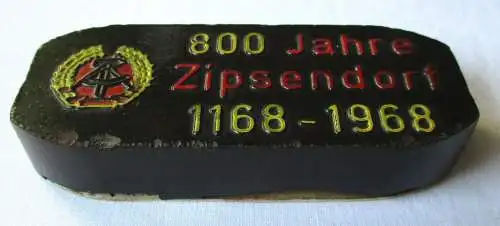 DDR Sammler Brikett 800 Jahre Zipsendorf 1168 - 1968, Kulturhalle (100275)