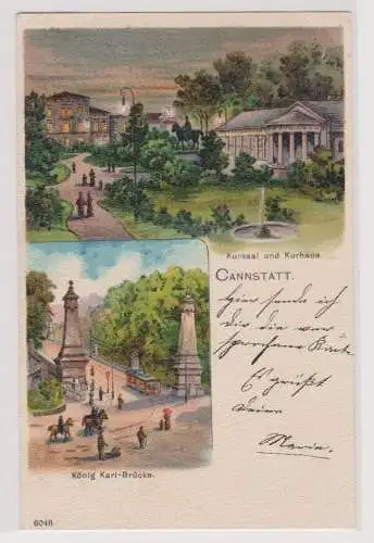 99871 AK Cannstatt - Kursaal, Kurhaus, König Karl-Brücke 1899