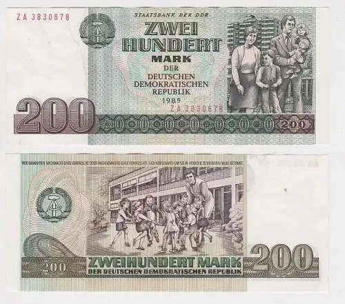 Banknote 200 Mark DDR 1985 Ro.Nr.364 b Austauschnote ZA (143175)