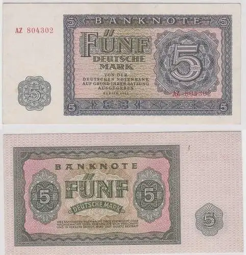 Banknote 5 Mark DDR 1955 Ro.Nr.349 a fast kassenfrisch (144146)