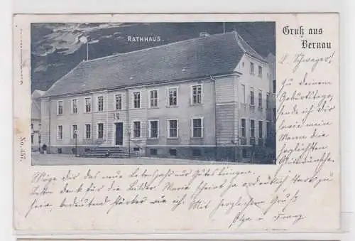 907711 Ak Gruß aus Bernau Rathaus 1902