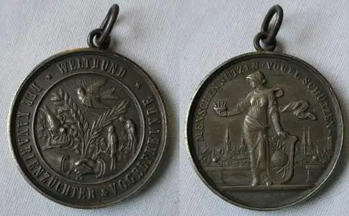 Medaille Weltbund der Kanarienzüchter und Vogelfreunde um 1900 (126481)