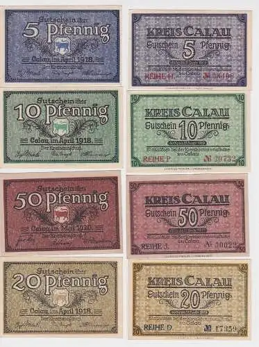 5 bis 50 Pfennig Banknoten Notgeld Stadt Calau 1918/1920 (148986)