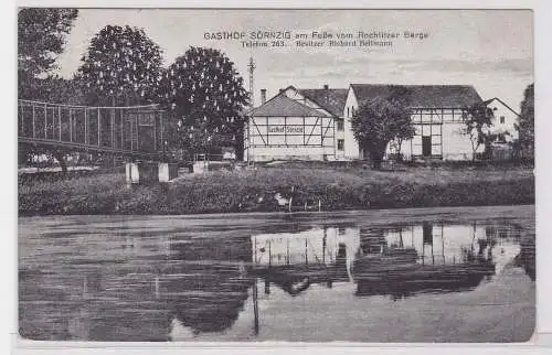 88974 AK Gasthof Sörnzig am Fuße vom Rochlitzer Berge 1923