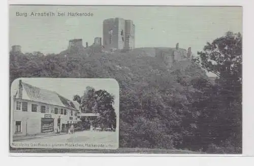 906594 Ak  Burg Arnstein bei Harkerode, Nüssleins Gasthaus zum grünen Röckchen