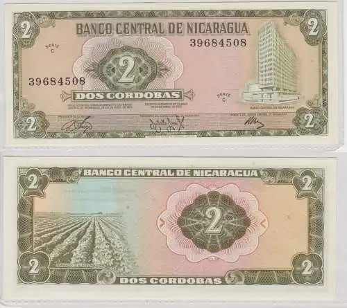 2 Cordobas Banknote Nicaragua 1972 Pick: 121a kassenfrisch (151601)