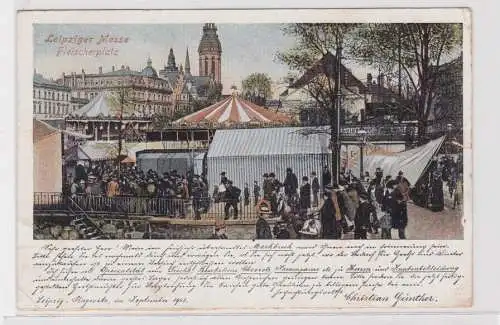 907284 Ak Leipziger Messe - Fleischerplatz um 1900