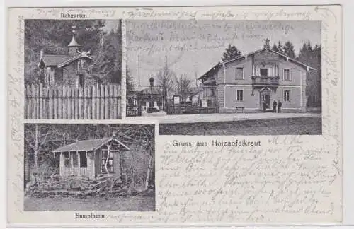 13437 Mehrbild Ak Gruß aus Holzapfelkreut Rehgarten, Sumpfheim 1904