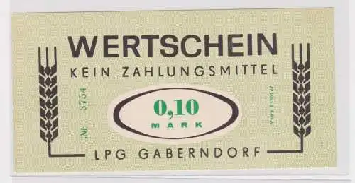 0,10 Mark Wertschein DDR für LPG Geld LPG Gaberndorf (165294)