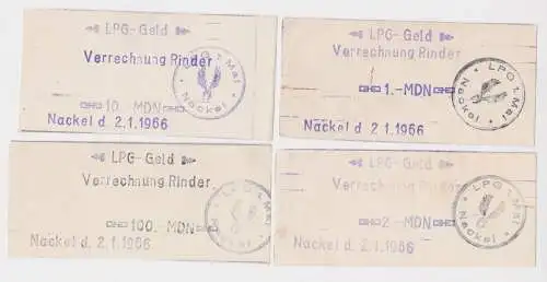 1 bis 100 Mark Banknote Verrechnung Rinder DDR LPG 1.Mai Nackel 1966 (163438)