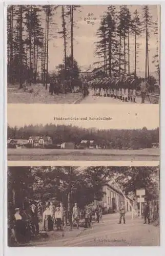 900324 AK Chemnitz - Garnisonschiessstände und Haideschänke im Zeisigwald 1915