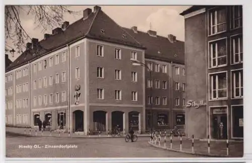 905569 AK Niesky Oberlausitz - Zinzendorfplatz, Straßenansicht 1963