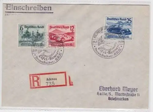 906124 Satzbrief Nürburgring Internationales Eifel-Rennen 1939 Michel 695-7