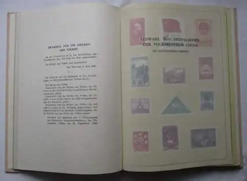 Buch mit VR China 1958 Briefmarken Volkshelden Denkmal Block Nr. 5 *  R (125938)