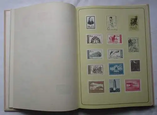 Buch mit VR China 1958 Briefmarken Volkshelden Denkmal Block Nr. 5 *  R (125938)