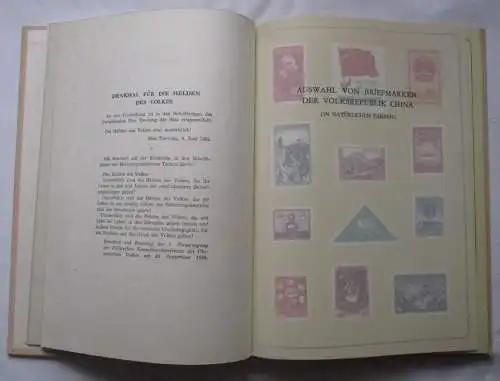 Buch mit VR China 1958 Briefmarken Volkshelden Denkmal Block Nr. 5 *  R (125938)