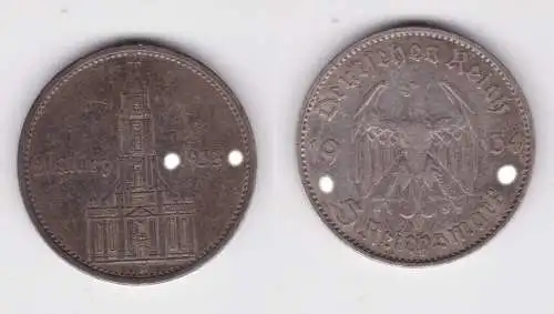 5 Mark Silber Münze 3. Reich Garnisonkirche mit Datum 1934 A Jäger 356 (130543)