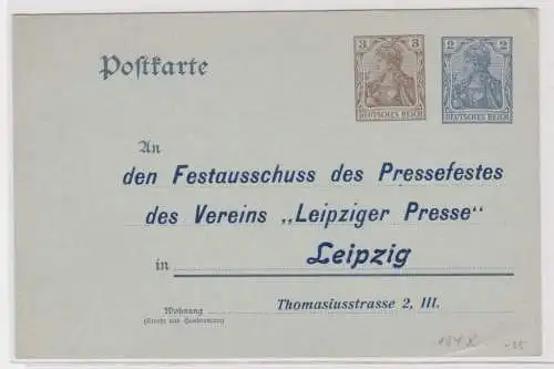 905265 DR Ganzsachen Postkarte P70 Zudruck Pressefest Verein "Leipziger Presse"