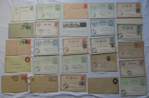 Sammlung mit 100 uralten Ganzsachen Briefen & Postkarten aus aller Welt (163540)