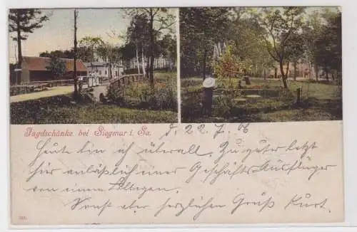 901280 AK Jagdschänke bei Siegmar in Sachsen - Waldpartien 1906