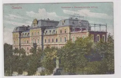906472 Ak Chemnitz - Sanatorium v. Zimmermann'sche Stiftung, Totalansicht 1912