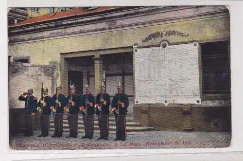 906478 Ak Chemnitz - Hauptwache m. Gedenktafel, 5.Inf.-Regt. "Kronprinz" 1911