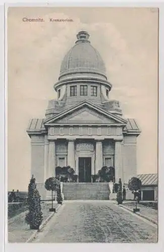 906370 Ak Chemnitz - Krematorium mit Aufschrift Friede! 1908