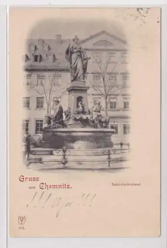 906367 Ak Gruss aus Chemnitz - Saxoniadenkmal 1907