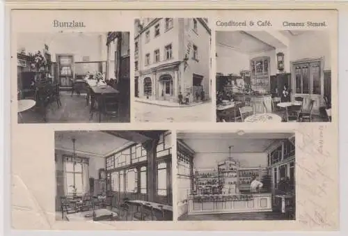 904666 Mehrbild Ak Bunzlau Conditorei & Café Clemenz Stenzel um 1910