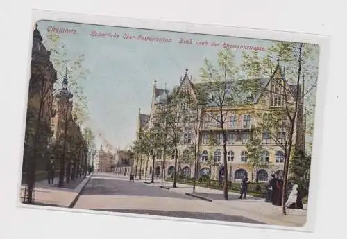 905953 Ak Chemnitz Kaiserliche Ober-Postdirektion, Blick nach der Ensmannstrasse