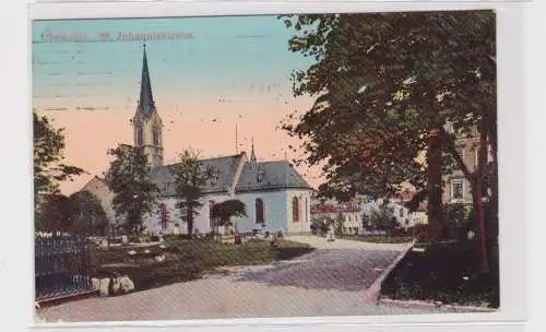 905022 Ak Chemnitz - St. Johanniskirche, Blick über den Friedhof 1911