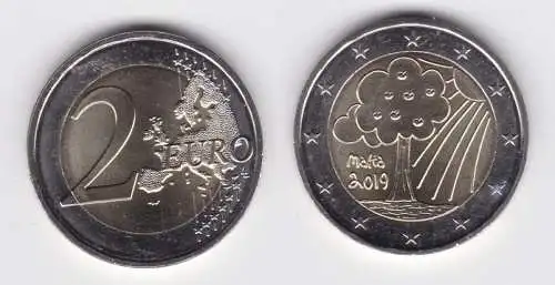 2 Euro Gedenkmünze Malta 2019 Natur und Umwelt Stgl. (121303)