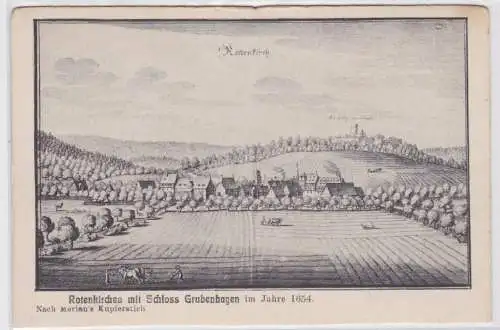 903051 Ak Rotenkirchen mit Schloss Grubenhagen im Jahre 1654 um 1920