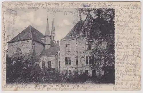 902188 Ak Rinteln an der Weser Blick vom Wall auf reformierte Kirche 1904