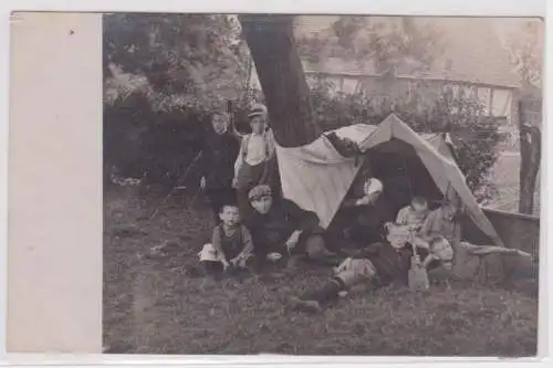 44348 Foto Ak Bad Schmiedeberg Gruppenbild des CVJM Zeltlager 1913