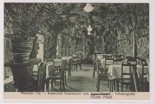 99640 Ak Meerane in Sachsen Restaurant Felsenkeller um 1920