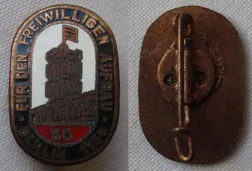 DDR Abzeichen Berlin für den freiwilligen Aufbau 1954 (161809)