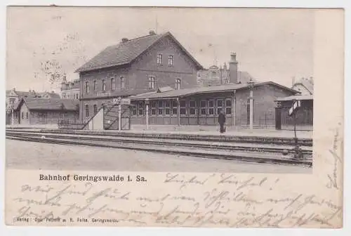 96540 Ak Bahnhof Geringswalde in Sachsen 1905