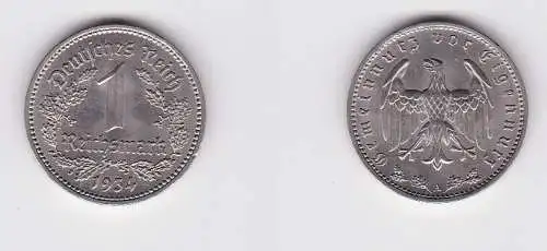 1 Mark Nickel Münze III.Reich 1934 A Jäger Nr. 354 vz (136214)