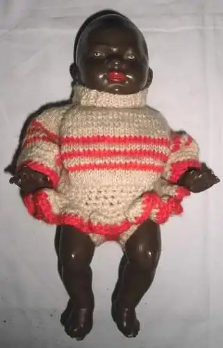 antike schwarze Porzellan Puppe Schwarzer um 1920