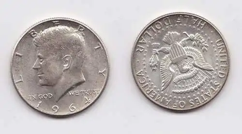 1/2 Dollar Silber Münze USA 1964 vz (155795)