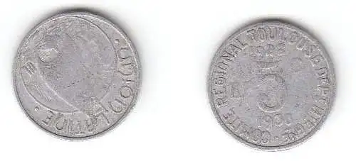 5 Centimes 1922-1930 Comité Regional Toulouse départ. Haute Garonne Union Latine