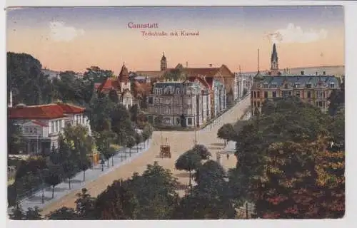 92279 Feldpost Ak Cannstatt - Partie in Teckstraße mit Kursaal 1918